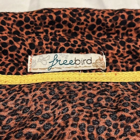 Free People Freebird Cheetah Print Collared Henley Mini Dress Womens sz S - Picture 4 of 5